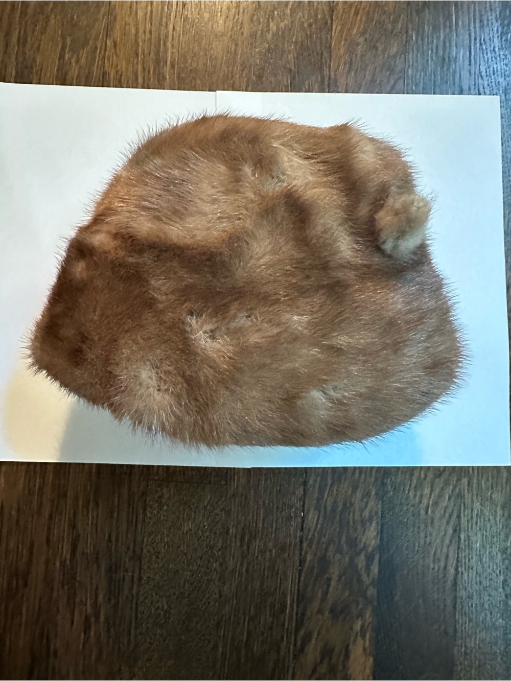 Women’s Vintage Fox Fur Hat 1940 1950 Brown With Hat Pin And Box